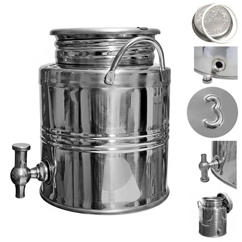 Bańka z kranem Asia beczka ze stali inox 3l