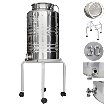 Bańka 30L z kranem inox Asia i podstawką