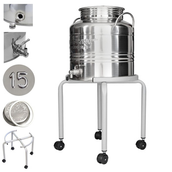 Bańka 15L z kranikiem Italia i stojakiem