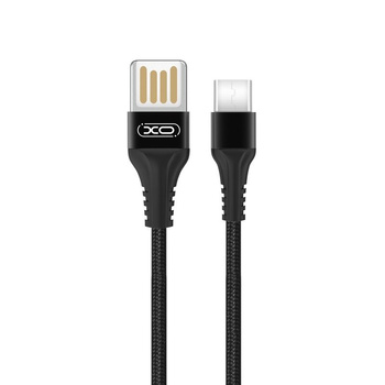 Kabel USB typ-C USB-C 2,1A 1m XO czarny