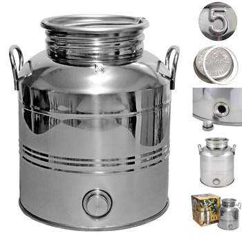 Beczka ze stali nierdzewnej bańka pojemnik 5l