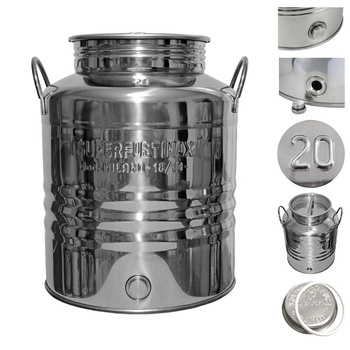 Beczka inox ze stali nierdzewnej bańka 20l