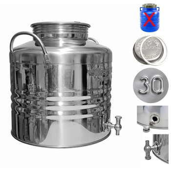 Bańka na wodę z kranem Asia 30L nierdzewna