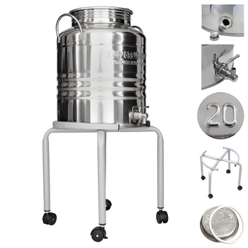 Kanister na wodę 20L z kranem Italia i stojakiem