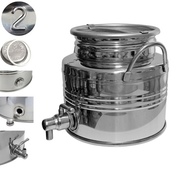 Bańka na bimber ze stali inox 2l z kranem Italia