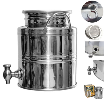 Bańka z kranem Asia beczka ze stali inox 3l