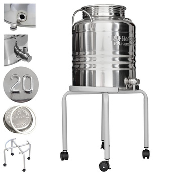 Beczułka 20L z kranikiem Europa i stojakiem