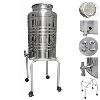 Bańka 30L z kranem inox Asia i podstawką