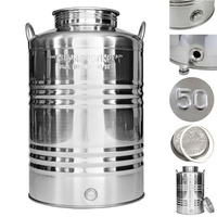 Beczka inox ze stali nierdzewnej zbiornik 50l