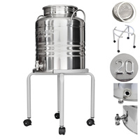 Bańka inox 20L z kranikiem Asia i stojakiem