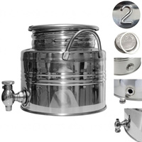 Beczka na alkohol ze stali inox 2l z kranem Asia