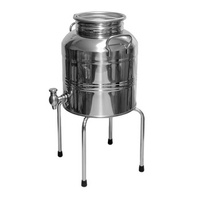 Beczka ze stali inox bańka 5l z kranem i podstawką