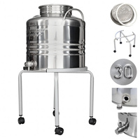 Bańka na alkohol 30L z kranem Europa i stojakiem